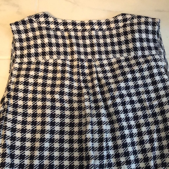 Tommy Hilfiger white / dark blue houndstooth sleeveless shirt dress. EUC! - Picture 6 of 6